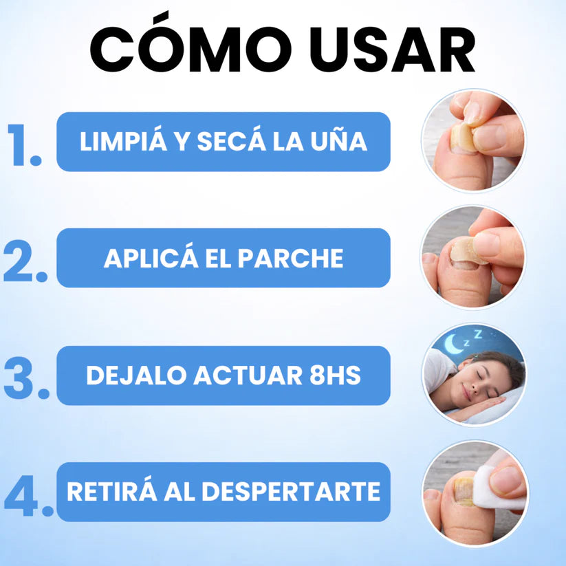 2x1  NailClear Pro™ – Parches Intensivos Antihongos para Uñas (32 Parches)