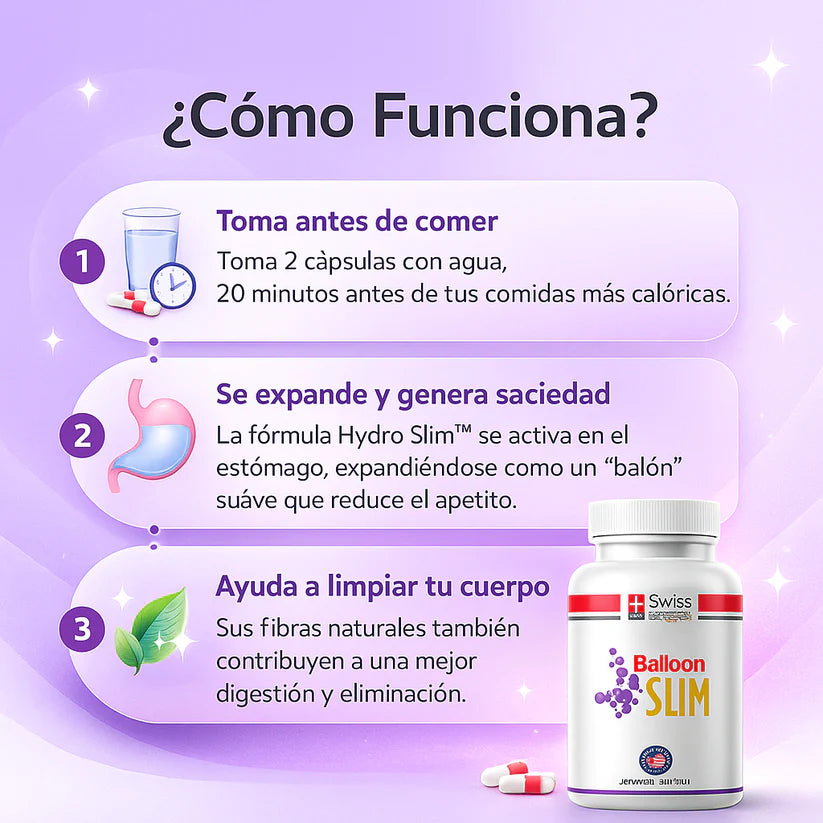 Balloon Slim™ Cápsulas de Saciedad Gástrica (120 cápsulas)