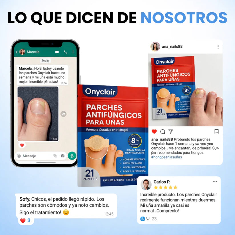 2x1  NailClear Pro™ – Parches Intensivos Antihongos para Uñas (32 Parches)