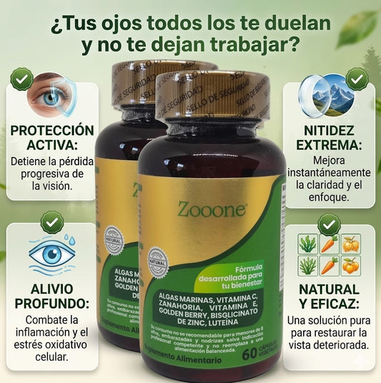 Zooone™ Vision Max – Protección Avanzada para tus Ojos con Luteína, Zinc y Vitamina E